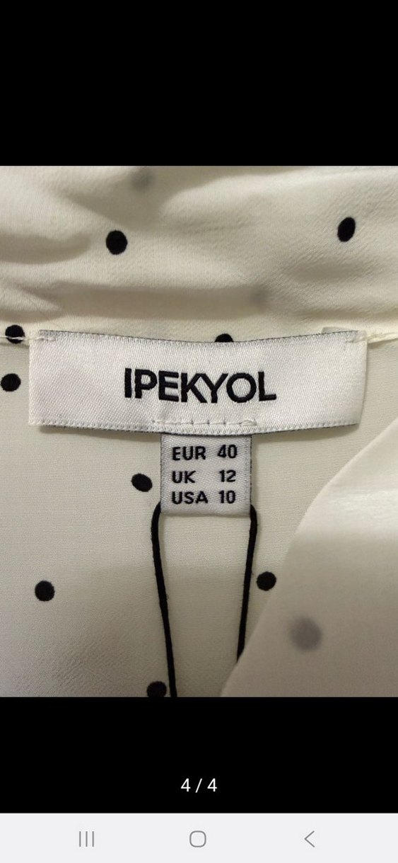 Puantiye Desenli V Yakalı Kadın Gömlek - Görsel 2