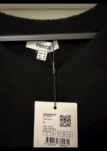 Siyah Uzun Kollu Yün Kazak - Görsel 3