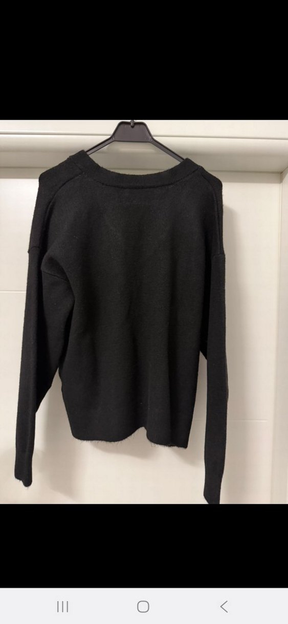 Siyah Uzun Kollu Yün Kazak - Görsel 2