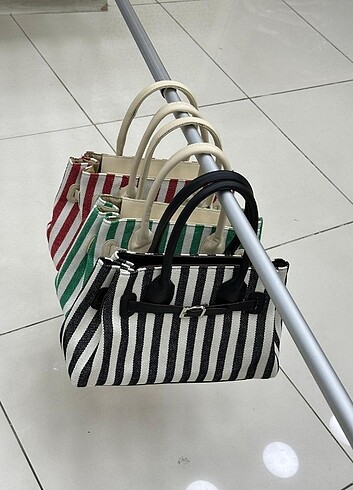 Stradivarius çizgili çanta kanvas çanta yeni sezon 