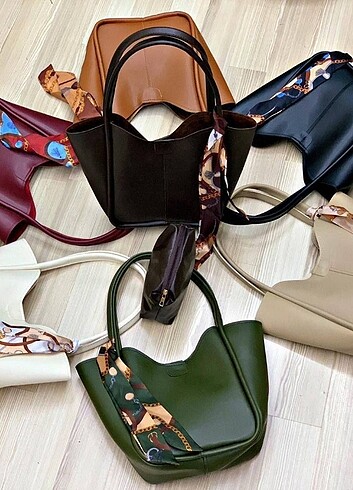 Zara Fularlı çanta yavrulu çanta