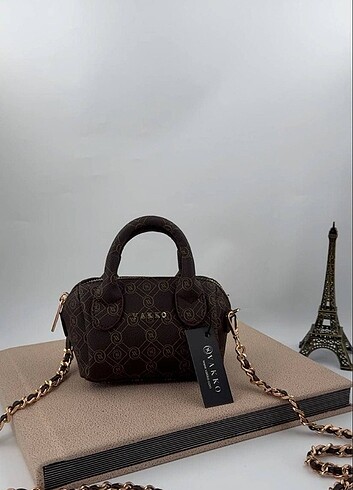Beden kahverengi Renk Vakko mini speedy zincir askılı