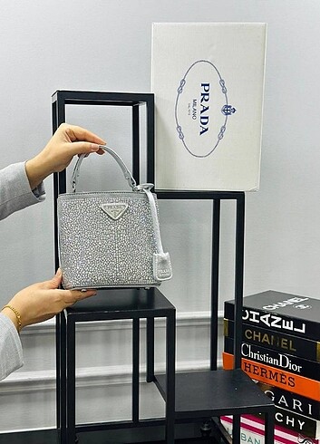 Beden siyah Renk Prada stone bag a kalite