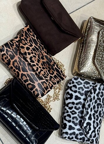 Leopar çanta Gold çanta süet çanta gümüş çanta kroko çanta 