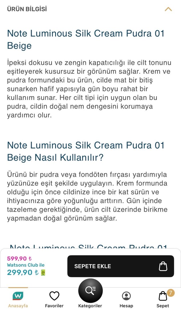 Note Luminous Silk Cream Beige Pudra - Görsel 3