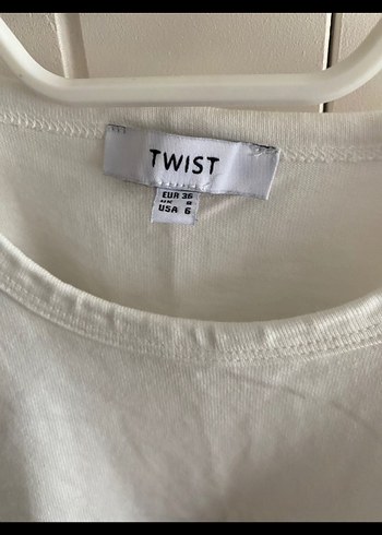 s Beden Mavi Beyaz Kısa Crop Top