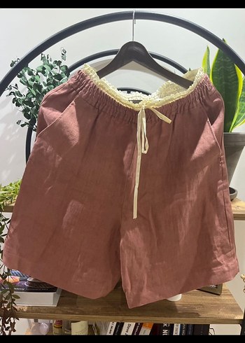 Zara Keten Mini Bermuda Şort