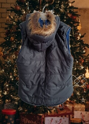 SİYAH KAPŞONLU PUFY YELEK/ 38 - Görsel 4