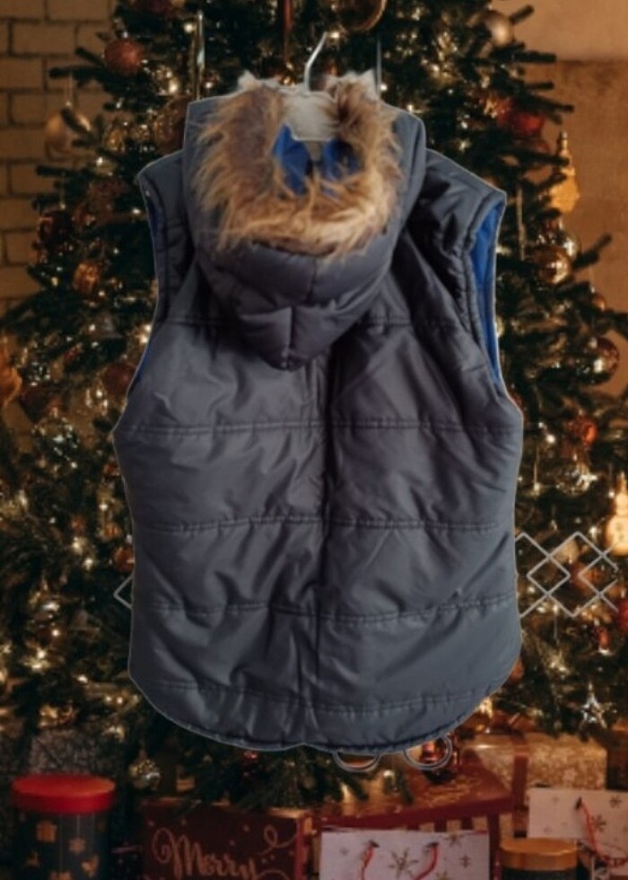 SİYAH KAPŞONLU PUFY YELEK/ 38 - Görsel 4