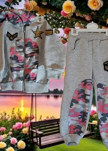 KOTON KİDS-APOLETLİ-KAMUFLAJ DETAYLI EŞOFMAN TAKIMI - Görsel 2