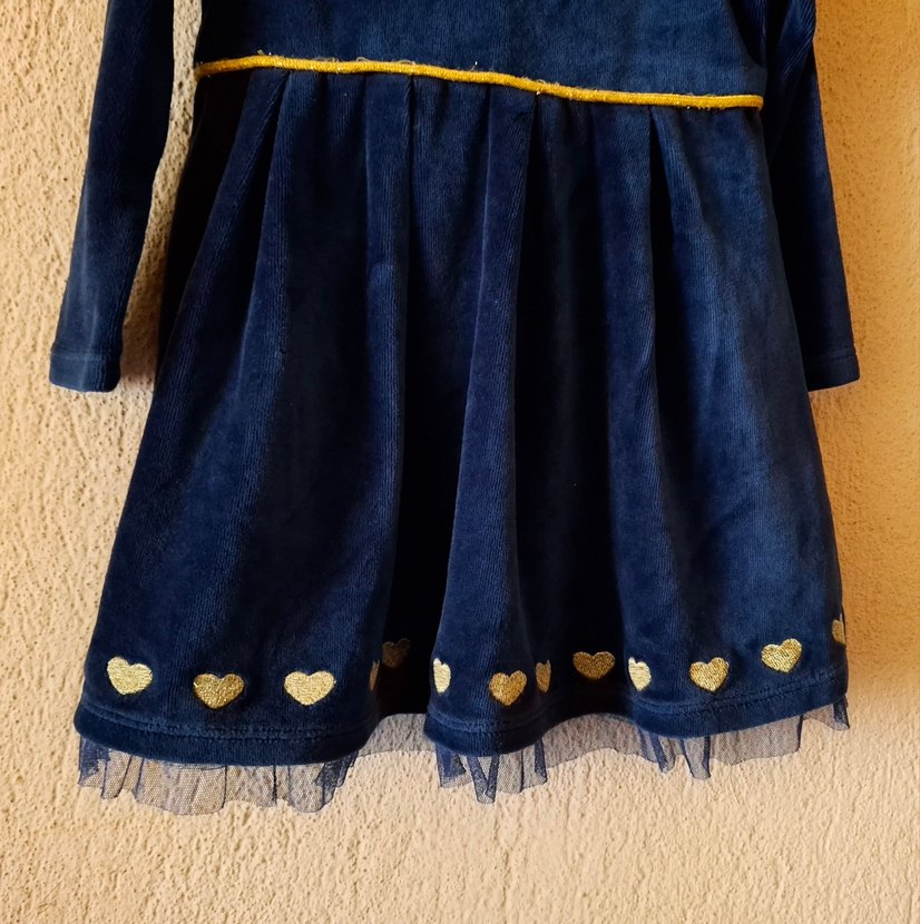 E-BEBEK MARKA-KADİFE ELBİSE-1 Y - Görsel 3