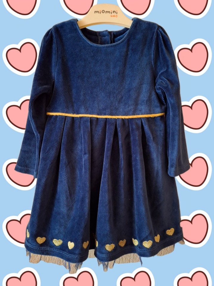 E-BEBEK MARKA-KADİFE ELBİSE-1 Y - Görsel 2