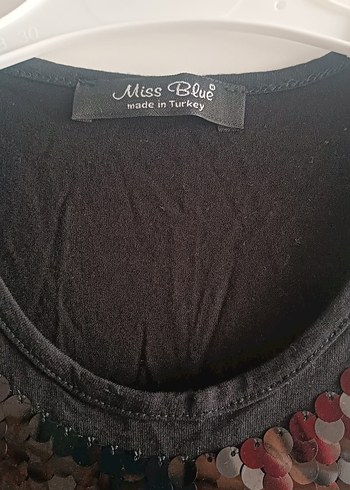 MİSSBLUE-SİYAH PAYETLİ BLUZ-42 - Görsel 5