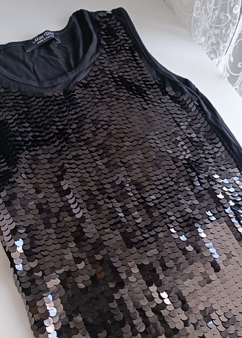 MİSSBLUE-SİYAH PAYETLİ BLUZ-42 - Görsel 4