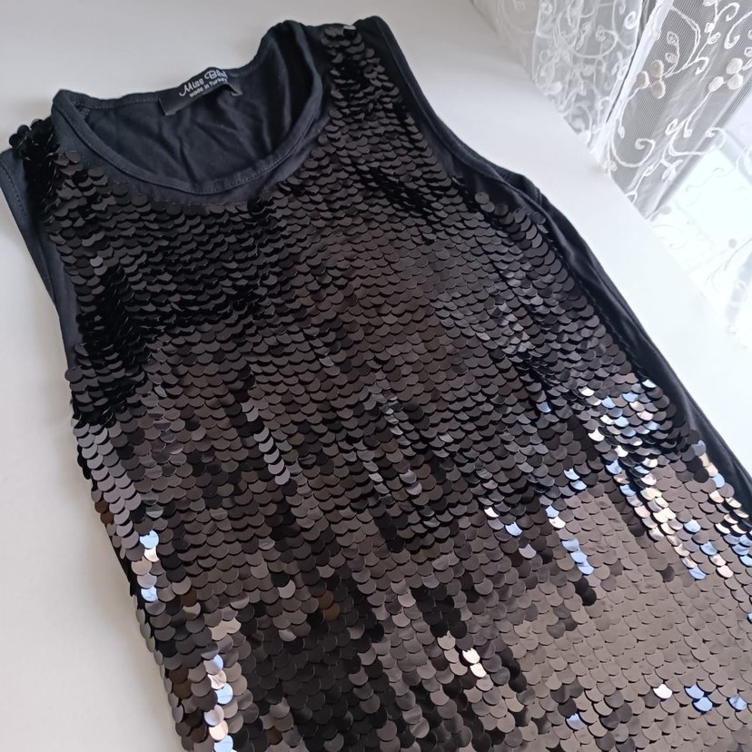 MİSSBLUE-SİYAH PAYETLİ BLUZ-42 - Görsel 4