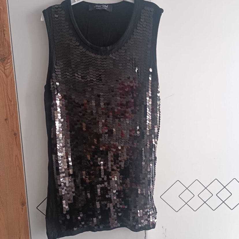 MİSSBLUE-SİYAH PAYETLİ BLUZ-42 - Görsel 2