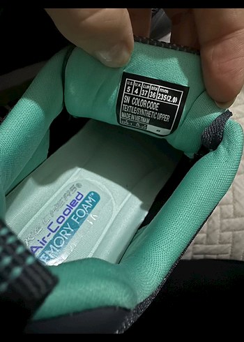 Skechers Yeşil Detaylı Gri Spor Ayakkabı skechers
