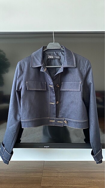 Zara orjinal crop ceket