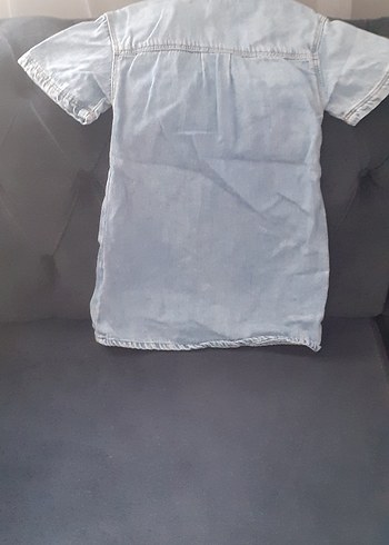 Kız Çocuk Denim Kısa Kollu Gömlek - Görsel 5