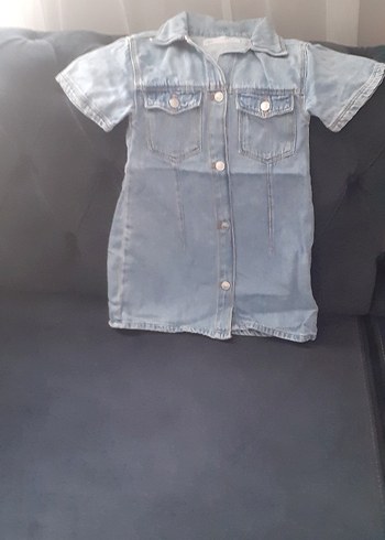 Kız Çocuk Denim Kısa Kollu Gömlek - Görsel 2