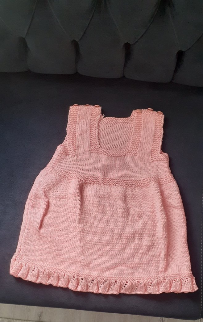 Kız Çocuk Pembe Örgü Kolsuz Süveter - Görsel 3