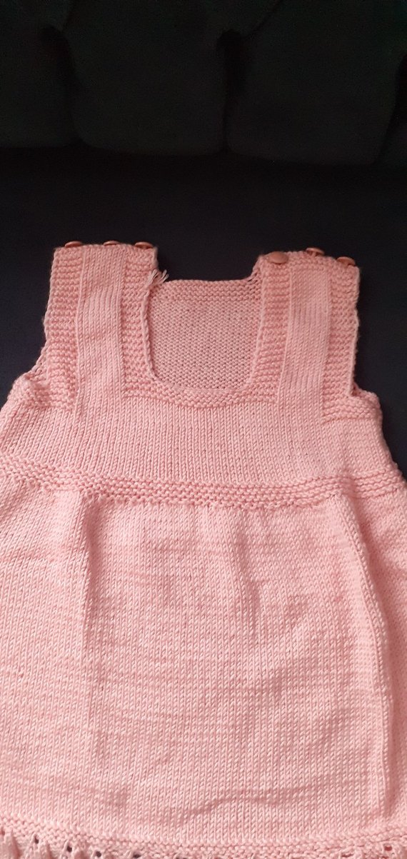 Kız Çocuk Pembe Örgü Kolsuz Süveter - Görsel 4