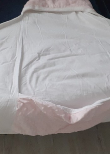 Pembe Bebek Battaniyesi Kapüşonlu Yumuşak Kumaş - Görsel 5