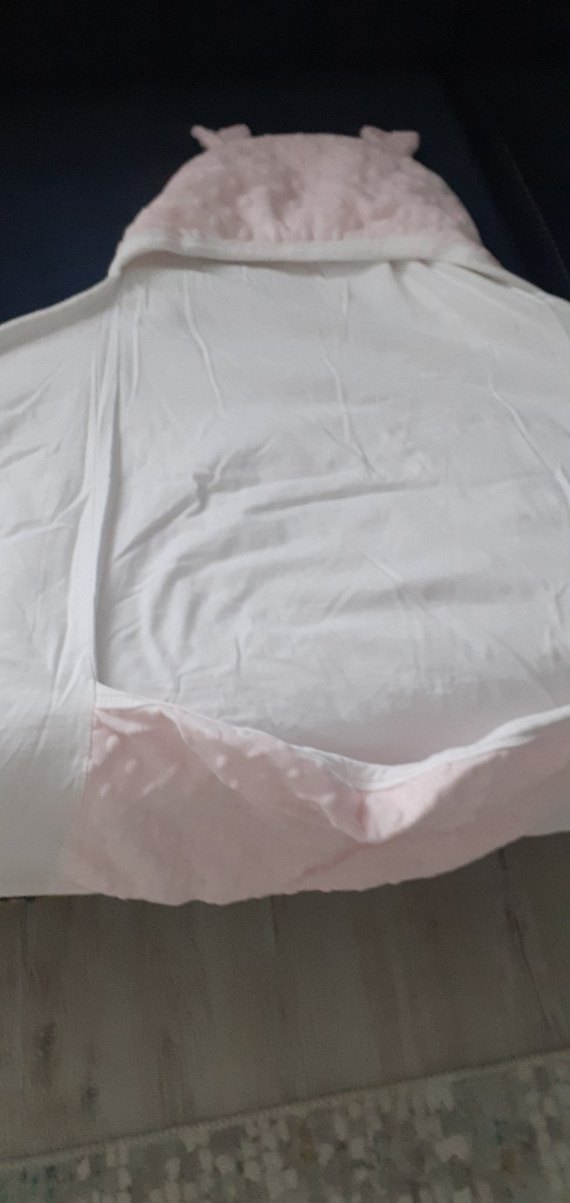 Pembe Bebek Battaniyesi Kapüşonlu Yumuşak Kumaş - Görsel 5