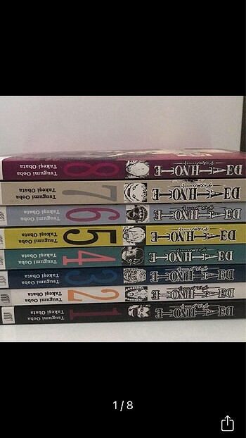 Death Note ilk 8 kitap manga