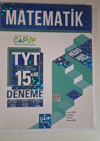 TYT Matematik ÇAP yay. 15x40 Video Çözümlü Deneme Kitabı