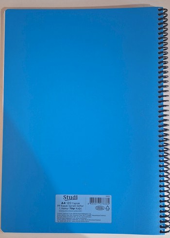 Mavi Spiralli Studi A4 Defter 120 yaprak 1.hamur 70 gr - Görsel 2