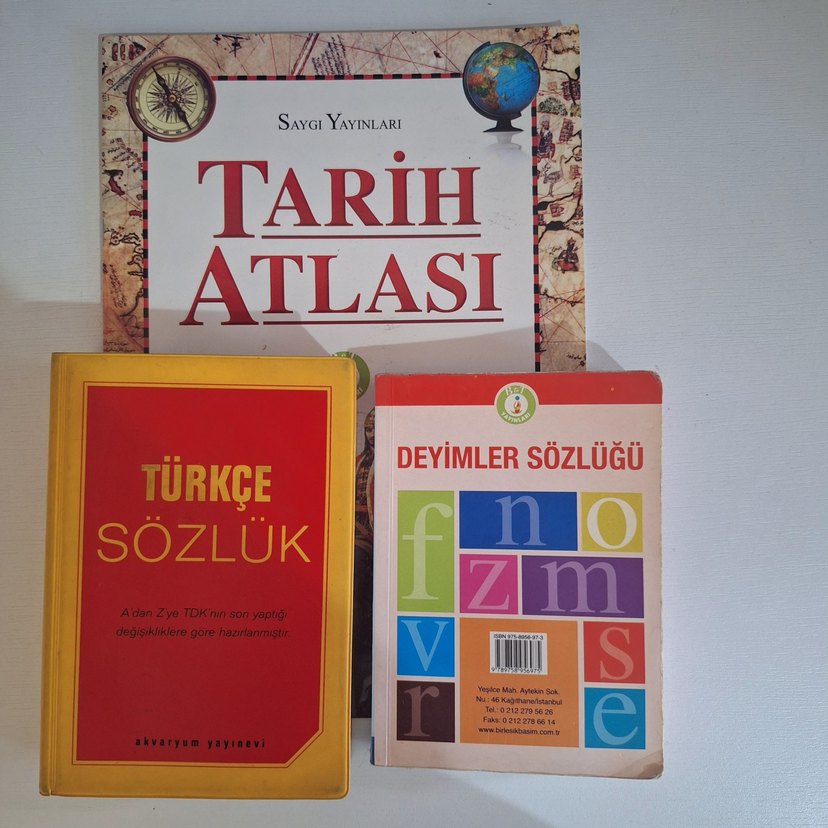 Tarih Atlası ve Atasözleri Deyimler Türkçe sözlük Kitap Seti - Görsel 2