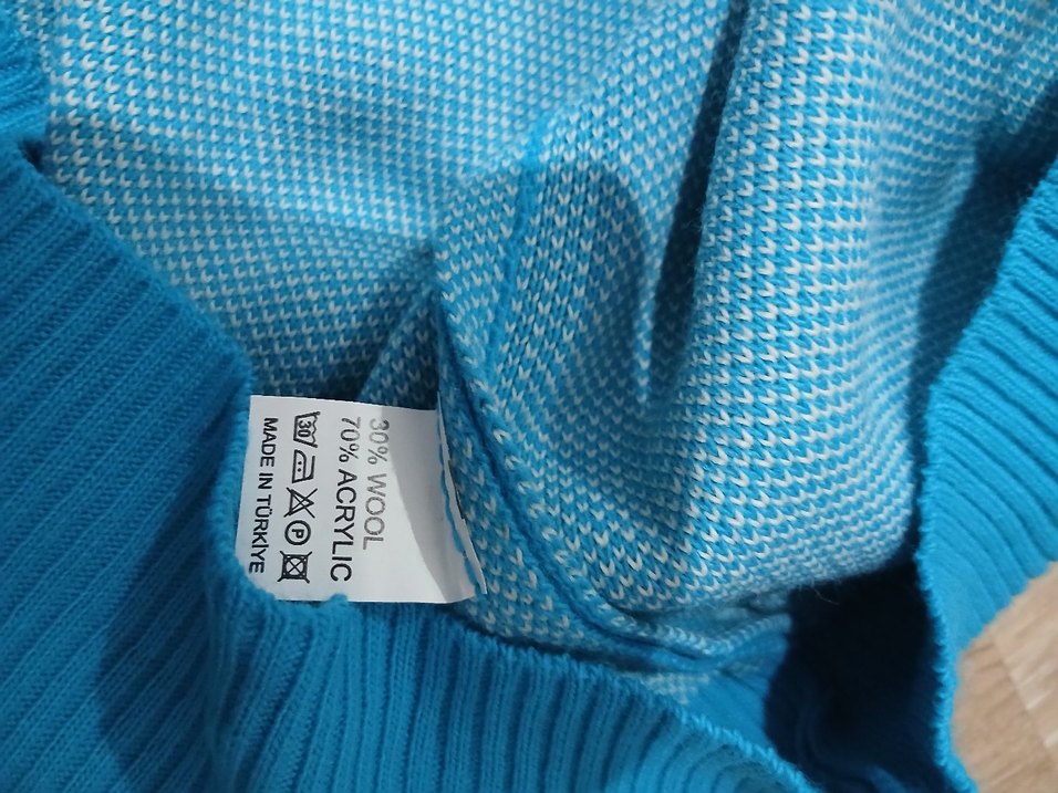 Mavi Örme Hamile Uzun Kollu Kazak ince kazak - Görsel 3