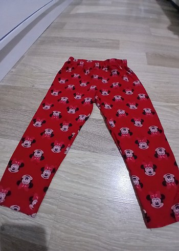 3 lü Kız Çocuk Renkli Baskılı Pamuk Tayt penye kumaş - Görsel 3