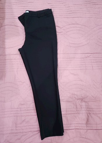 Koton Düğmeli Siyah Kadın Kumaş Pantolon