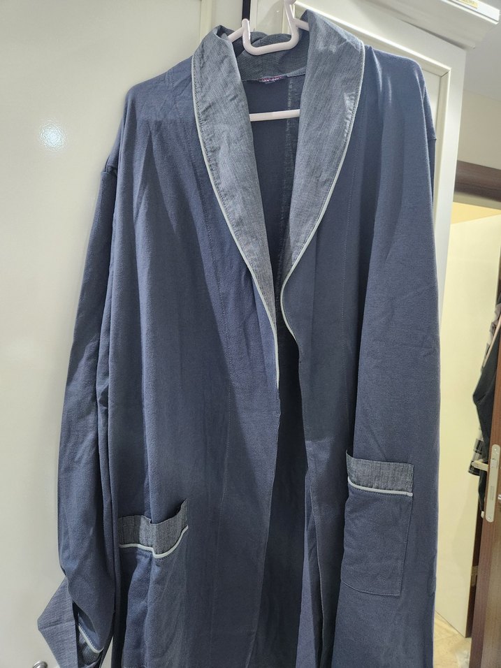 Düğmeli Gri Erkek Pijama Üstü,ropdosambir - Görsel 2