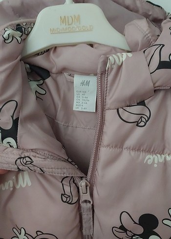 Kız Çocuk Pembe Baskılı Mont - Görsel 3