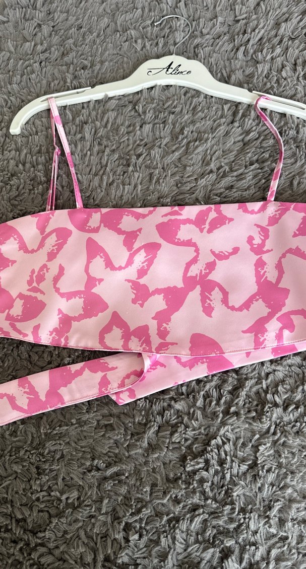Pembe Desenli Mini Büstiyer - Görsel 2