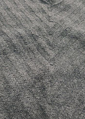 Gri V Yaka Triko Kadın Süveter - Görsel 3