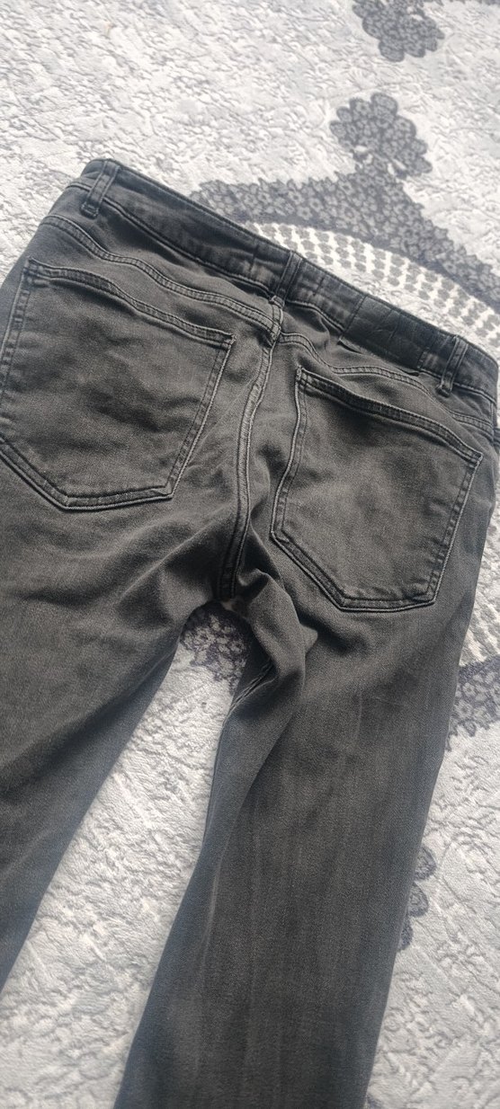 Gri Dar Kesim Erkek Kot Pantolon - Görsel 5