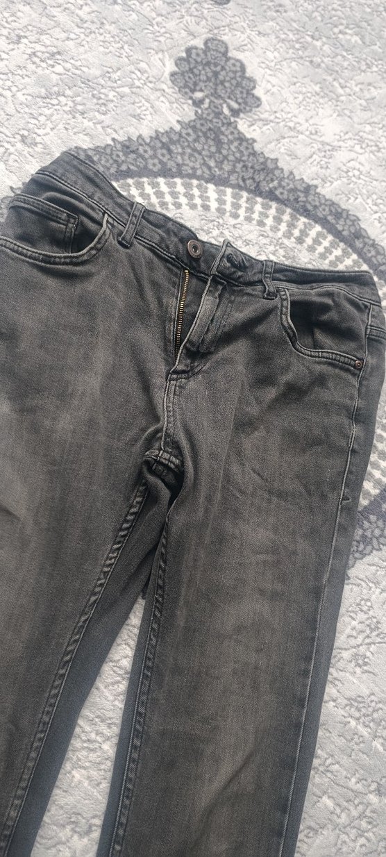 Gri Dar Kesim Erkek Kot Pantolon - Görsel 2