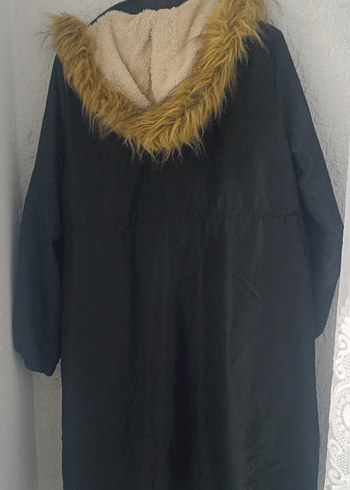 Siyah Fermuarlı Uzun Kadın Ceket - Görsel 2