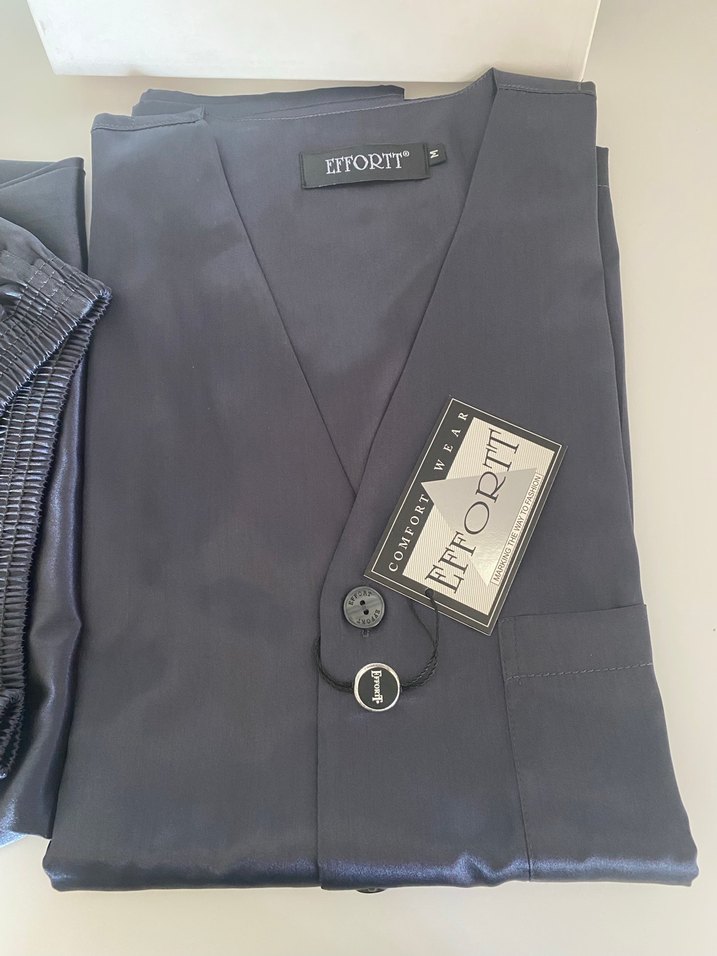 Erkek Bordo ve gri Kısa Kollu Düğmeli pijama takımı - Görsel 3