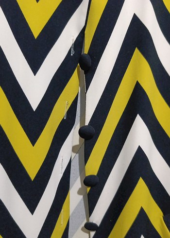 yağ yesili Siyah Çizgili Uzun kap - Görsel 3