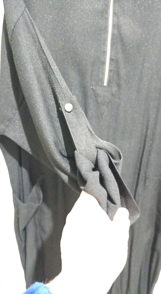 Siyah Fermuarlı Uzun Kollu Kadın Tunik - Görsel 2