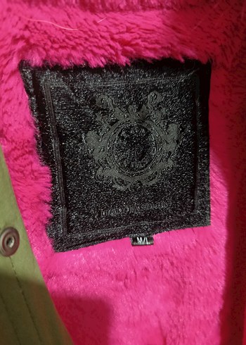 Pembe Kürklü Kamuflaj Kadın Ceket - Görsel 2