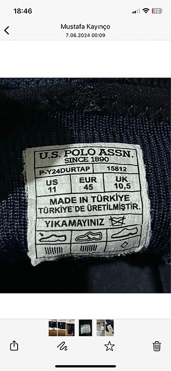 45 Beden lacivert Renk Polo Spor Ayakkabı