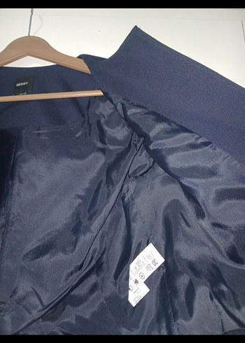 Klasik Lacivert Mini Kadın Blazer Ceket - Görsel 3