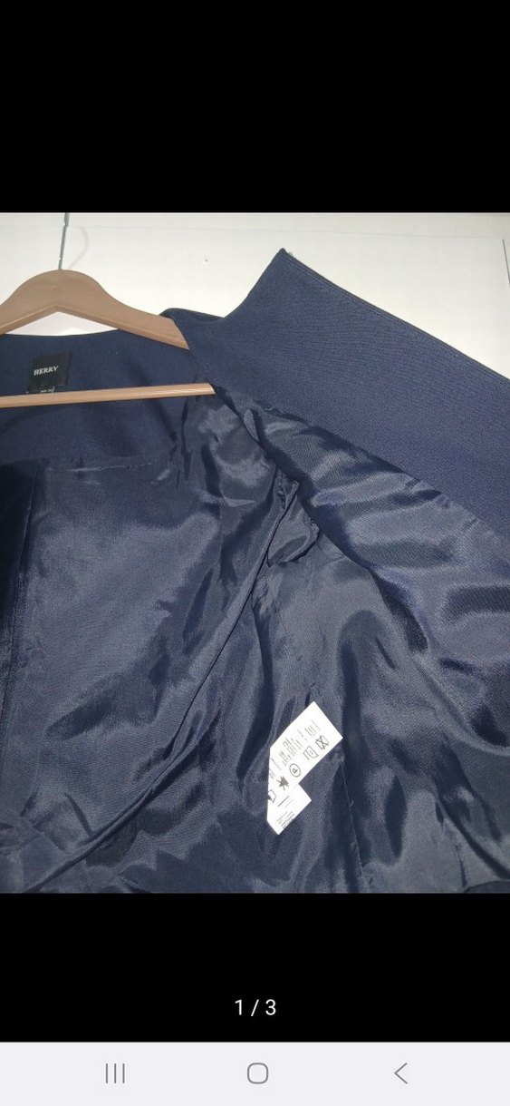 Klasik Lacivert Mini Kadın Blazer Ceket - Görsel 3