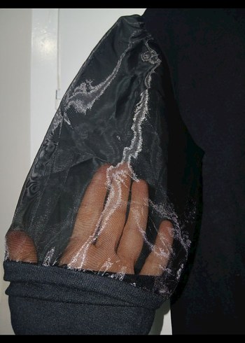 Siyah Uzun Kollu Goth Bluz - Görsel 3